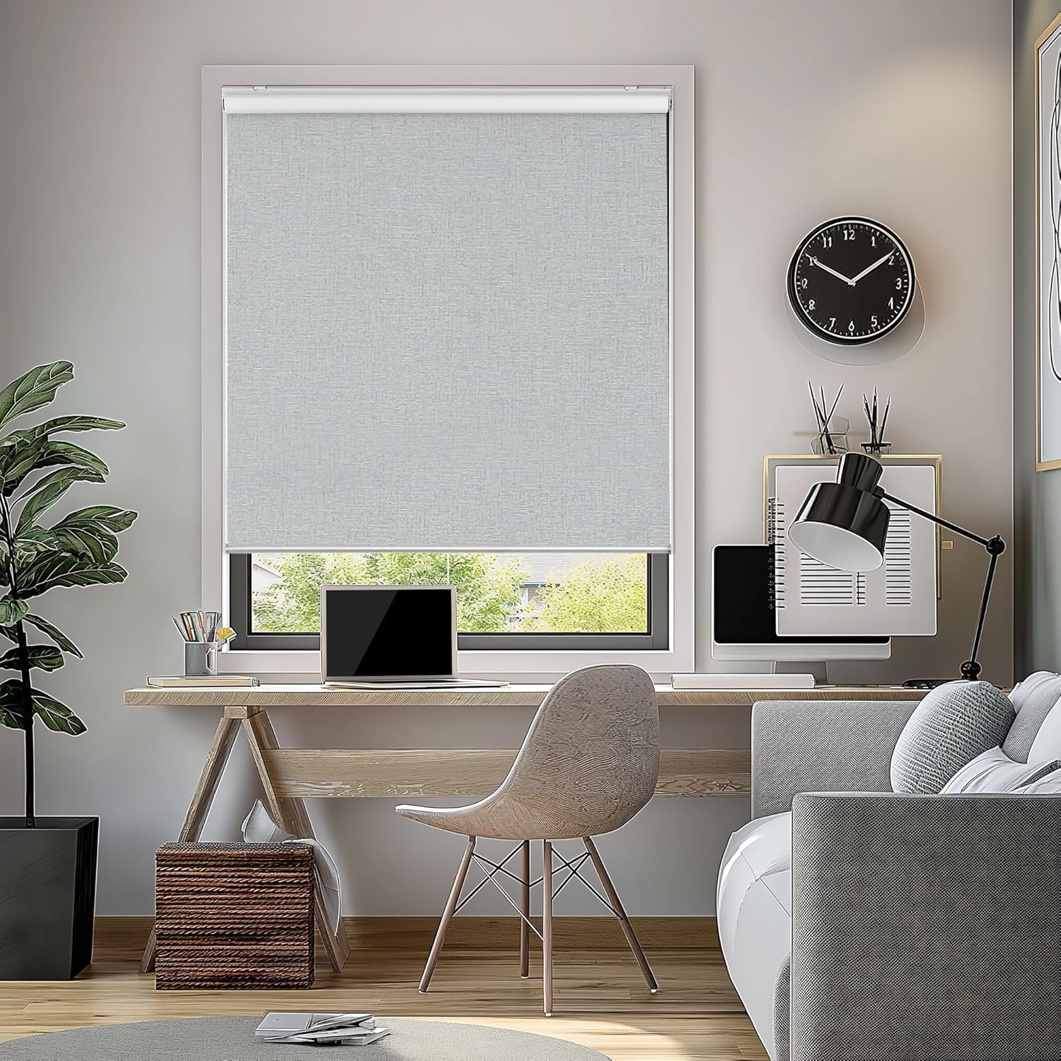 ChrisDowa Cordless Blackout Roller Shade for Home & Office
