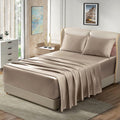 Homiest 4pcs Extra Deep Pocket Satin Sheets Queen Size - Luxurious
