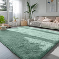 PAGISOFE Sage Green Shaggy Rug 5x7 ft - Plush, Machine Washable