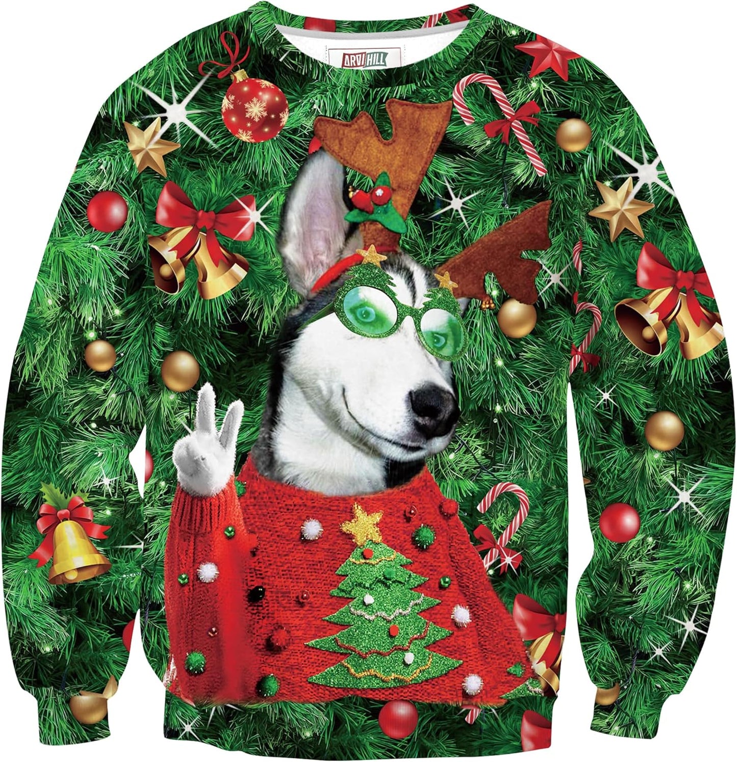 Arvilhill Men's Ugly Christmas Sweatshirt for Holiday Fun