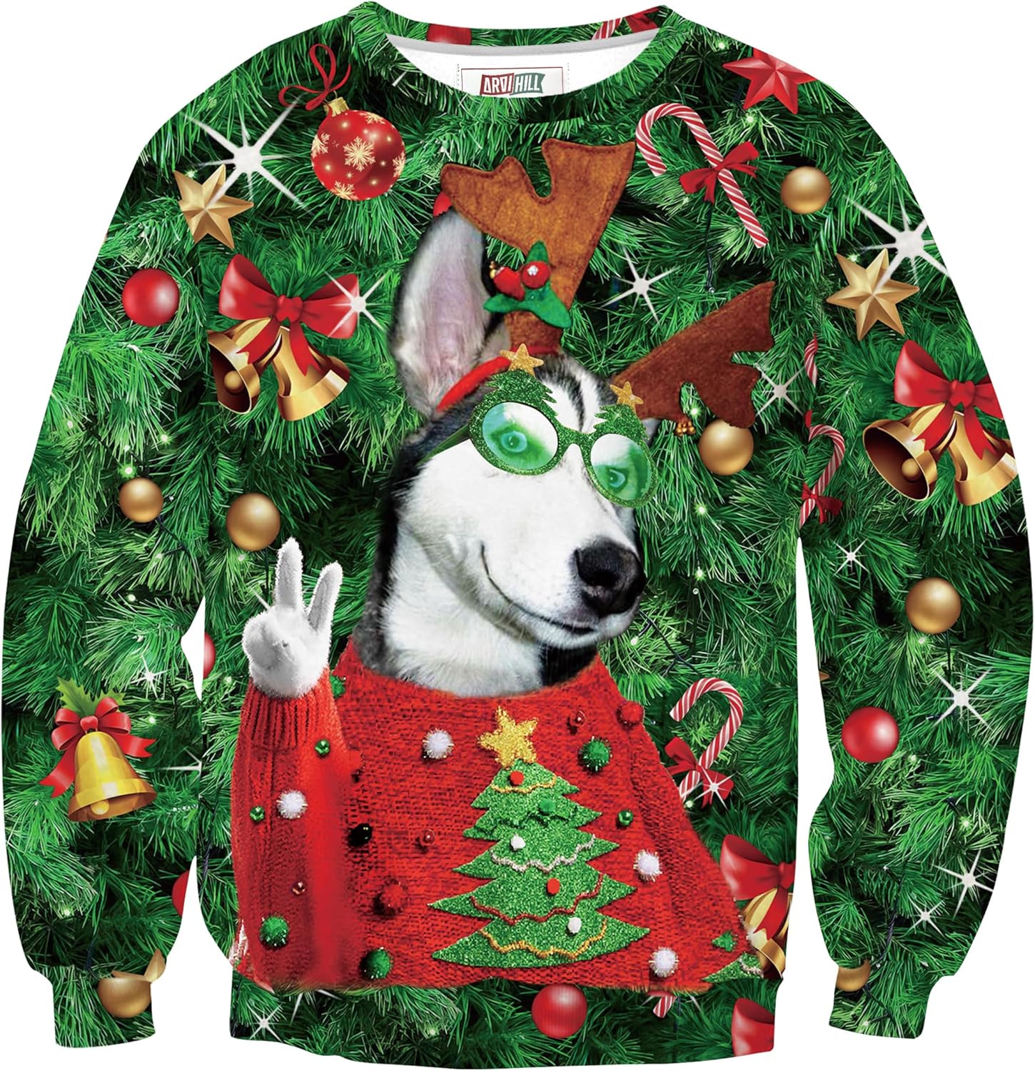 Arvilhill Men's Ugly Christmas Sweatshirt for Holiday Fun