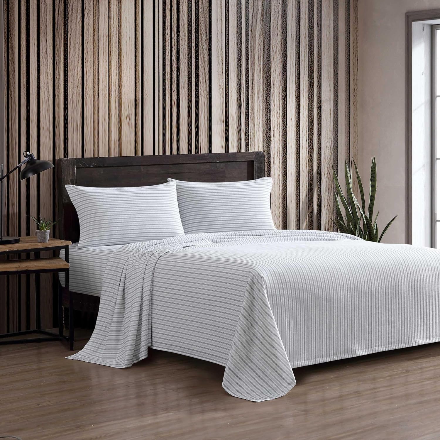 Eddie Bauer King Bed Sheets Cotton Flannel Set for Comfort