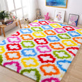 Tepook Fluffy Colorful Rug for Kids - Soft Rainbow Area Rug