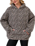 Womens Camo Hoodies Maple Leaf Print Oversized Hooded Sweatshirt Shoes