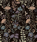 CiCiwind Peel and Stick Wallpaper Black Floral Design for Walls