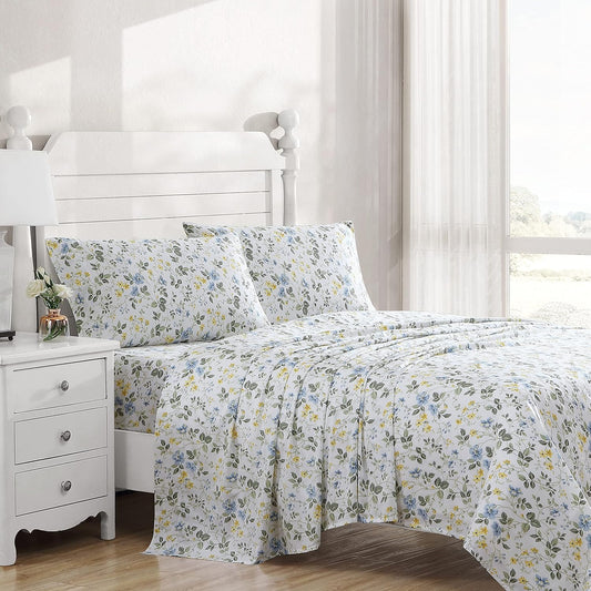 Queen Sheets Set in Serendipity Gingham Yellow for Comfort