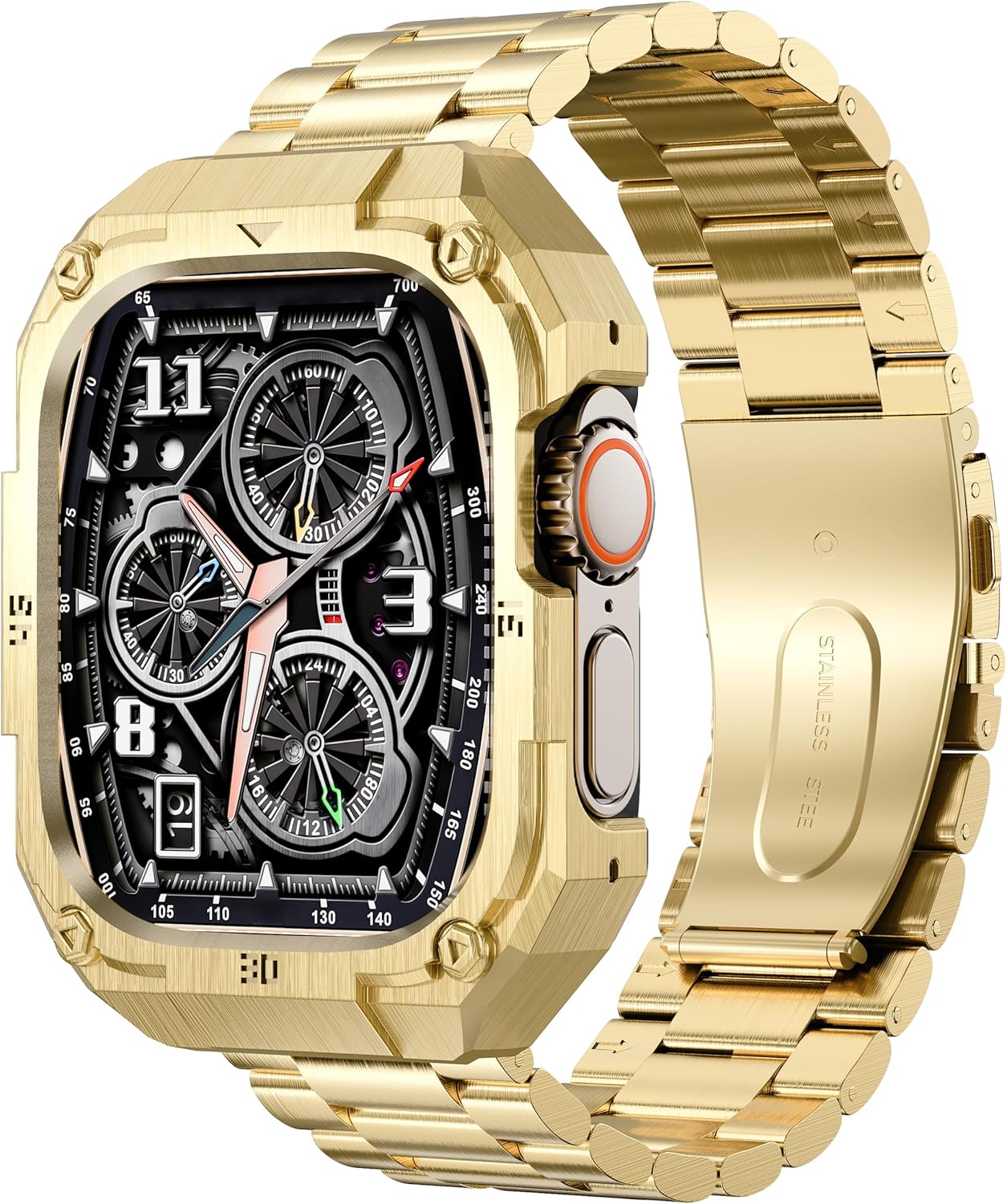 Stainless Steel Case and Band for Apple Watch Ultra 49mm 46mm 45mm