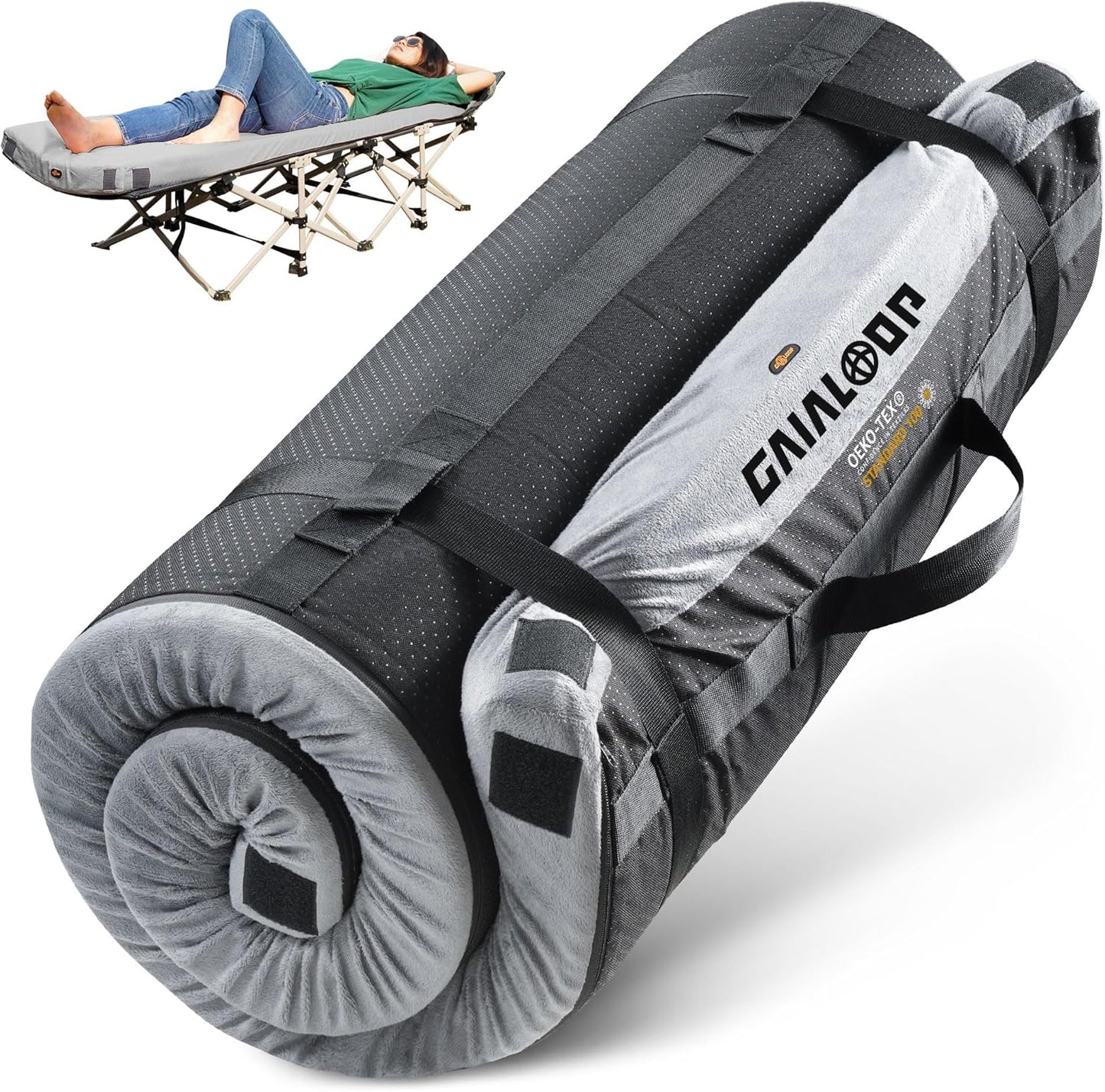 4 Inch Thick Foam Camping Mattress for Car Tent Cot Use