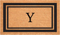 Calloway Mills Black Border 24ft x 48ft Monogram Doormat Y - Durable
