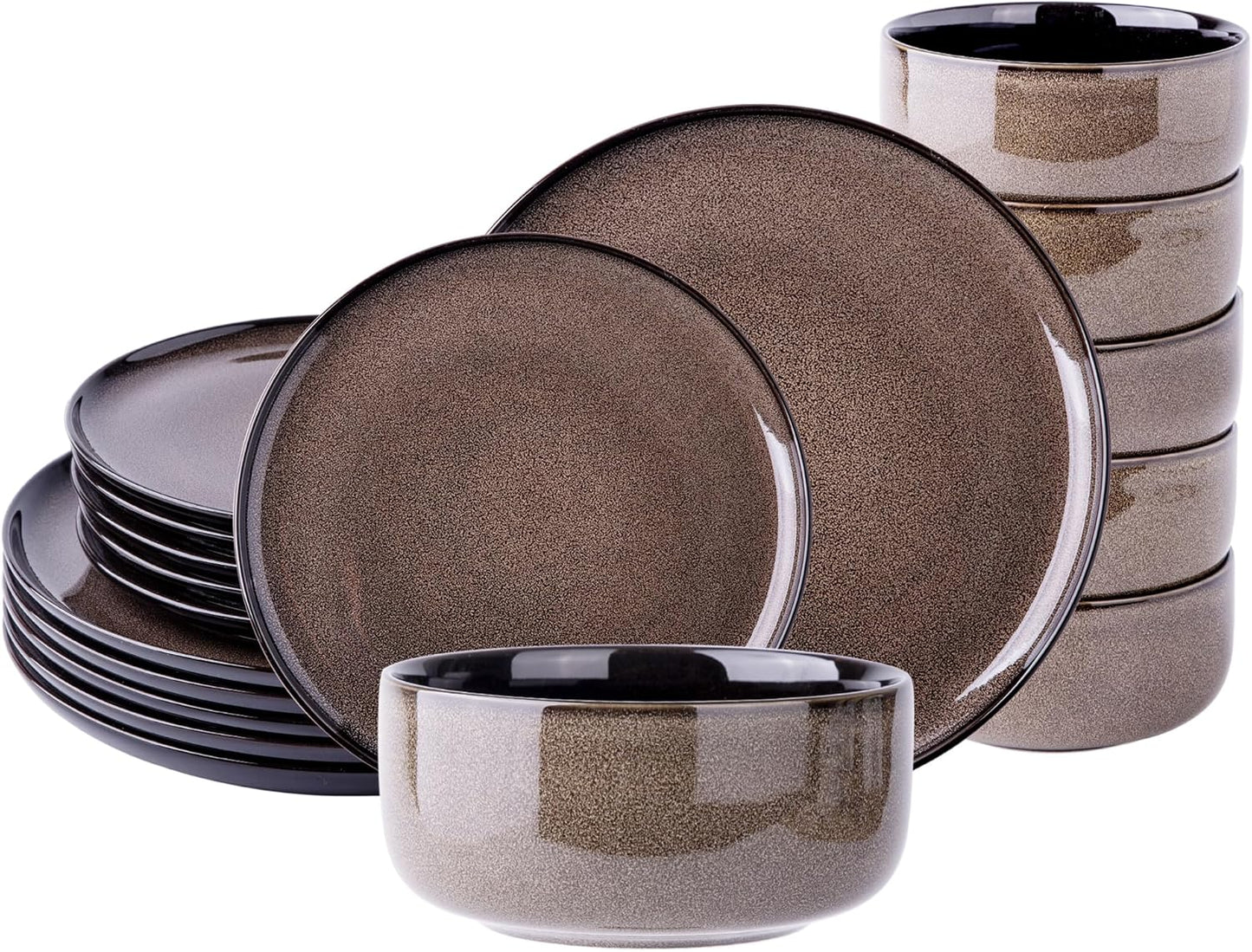 LeRatio Ceramic Dinnerware Set for 6 - Elegant and Durable