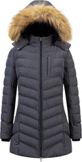 CREATMO US Women's Winter Hooded Puffer Coat - Waterproof Warm