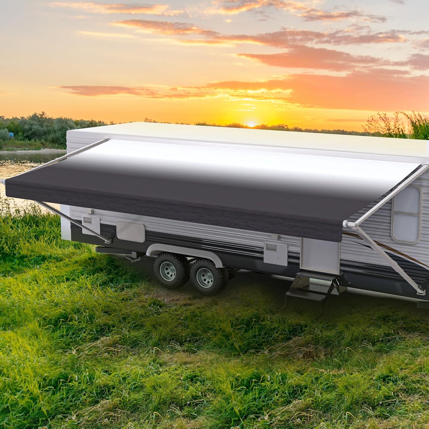 RV Awning Fabric Replacement by ShadePro - Premium Weatherproof Vinyl
