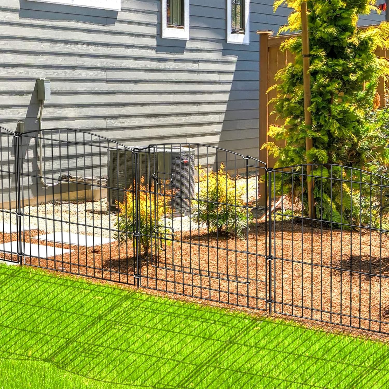 INJOPEXI Decorative Garden Fence Panels for Outdoor Spaces