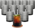 12 OZ Hobnail Drinking Set of 12 Vintage Embossed Glassware - Complete
