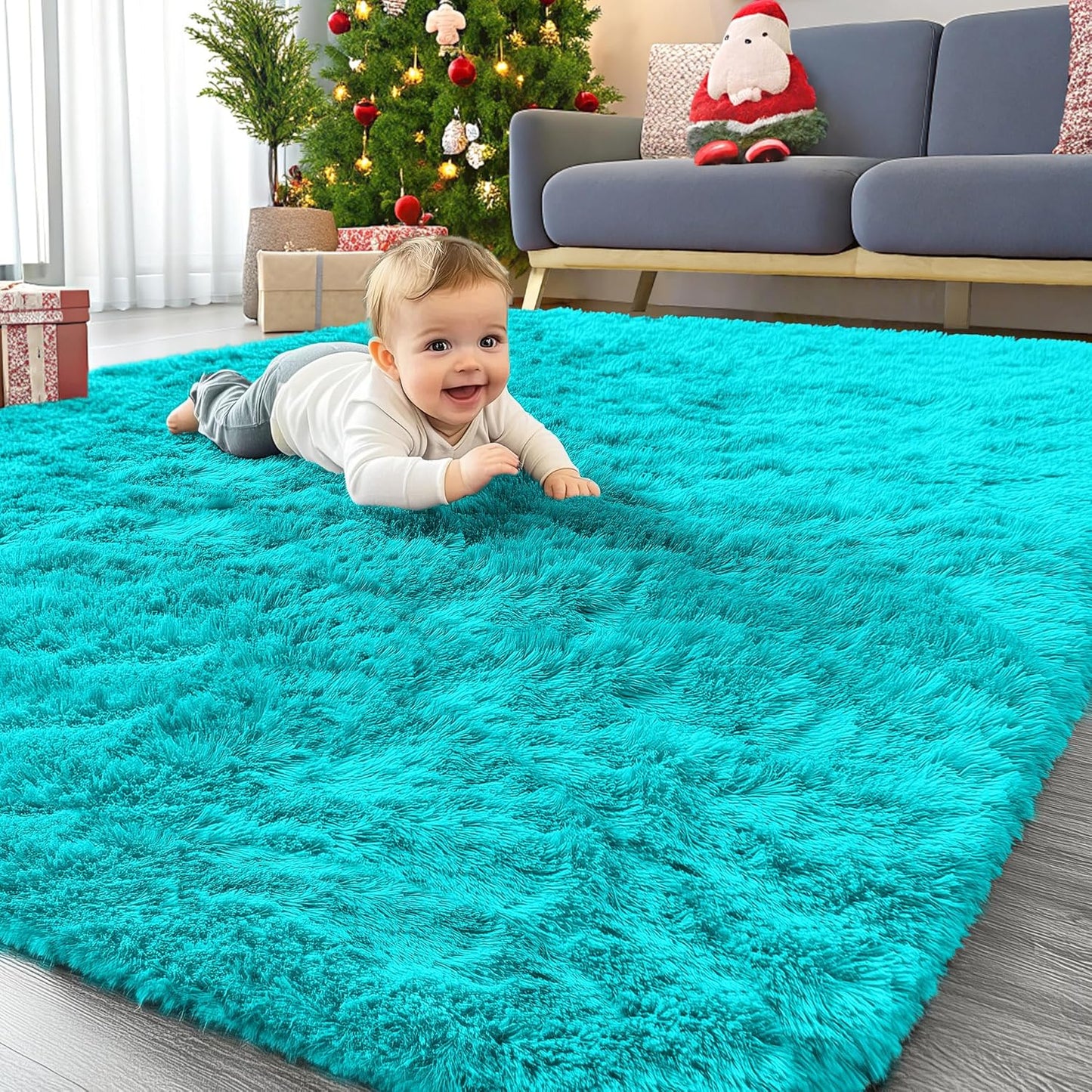 OLANLY Area Rugs for Living Room Bedroom, Soft Shaggy Carpet