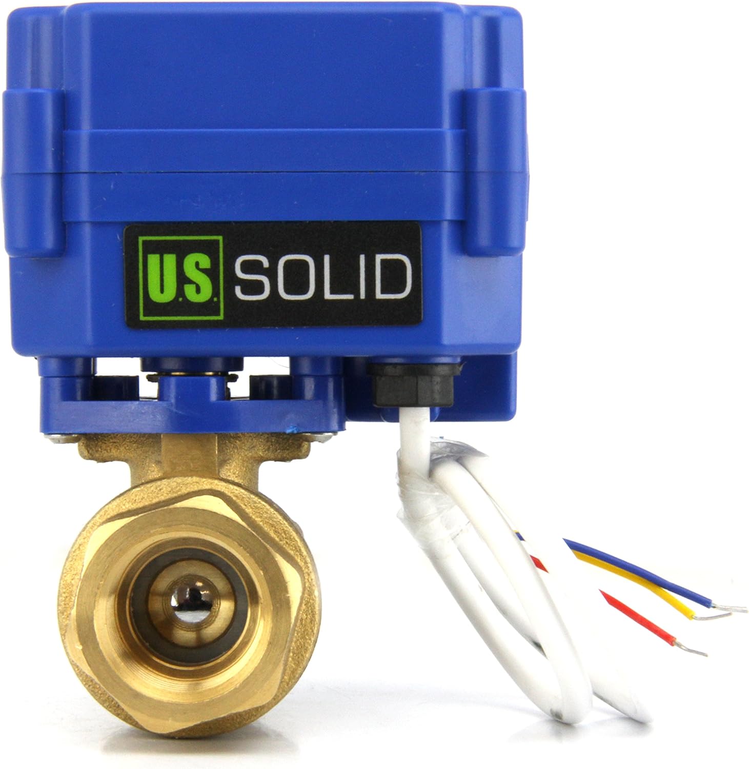 U.S. Solid Motorized Ball Valve - Durable 1/2in Brass Valve