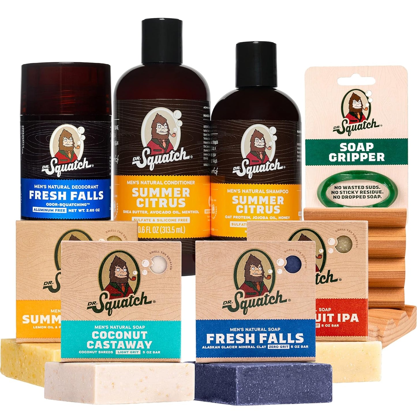 Dr. Squatch Men's Natural Grooming Gift Set with Fresh Scents
