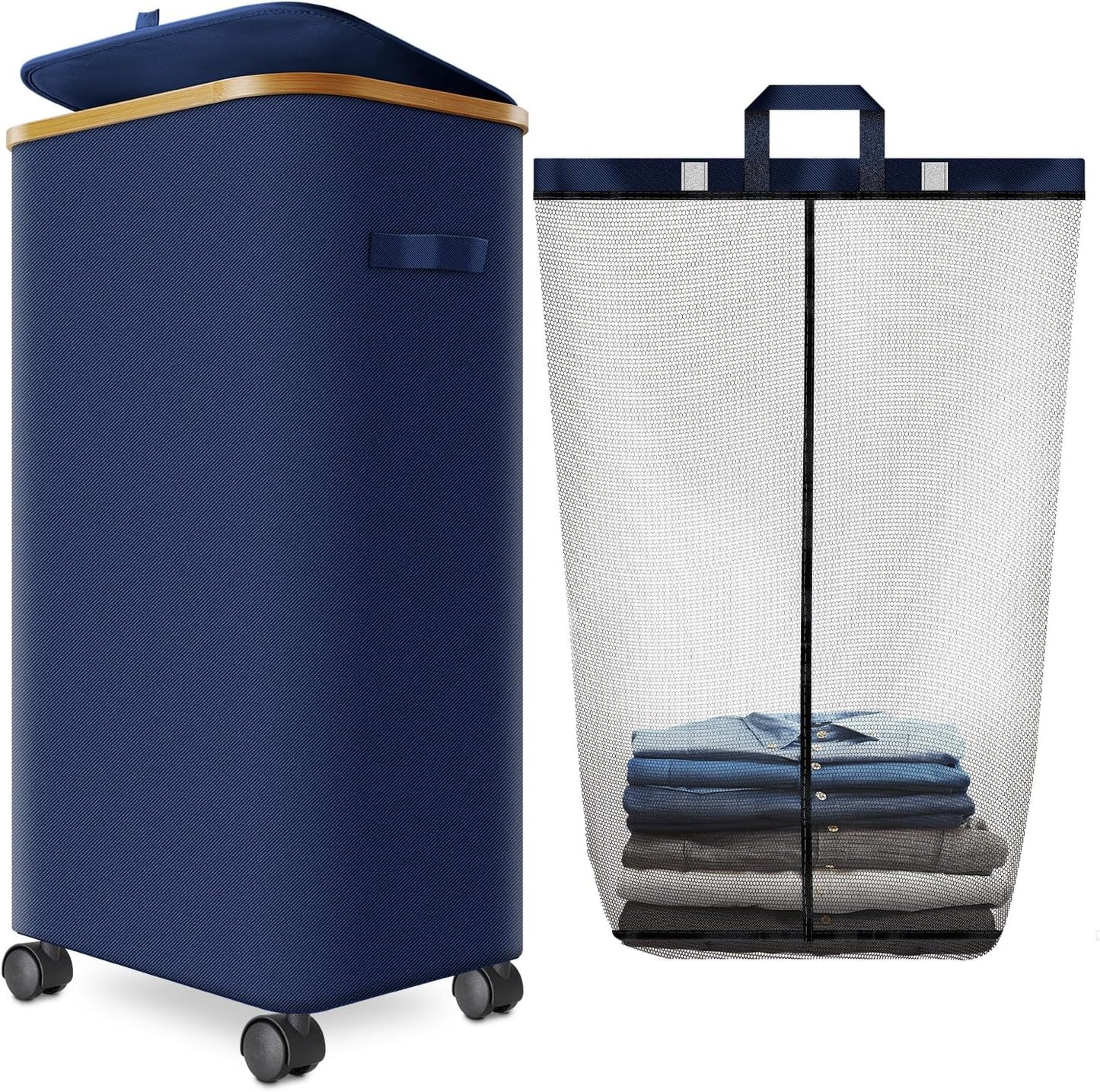 Laundry Hamper with Wheels for Easy Transport and Storage