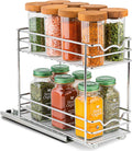 Pull Out Cabinet Organizer 4-1/2in Wide Chrome - Narrow Spice Rack
