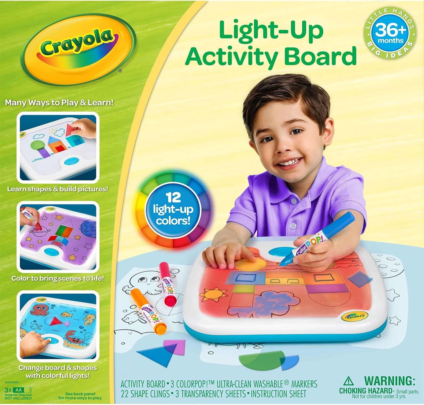 Crayola Light Up Activity Board - Sensory Toy for Kids Ages 1