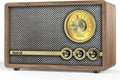 Vintage Radio with FM Retro Bluetooth Speaker - Wood Cabinet Radio