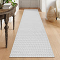 Collive Long Runners Rug for Hallways 2.6x8 - Washable Braided Runner