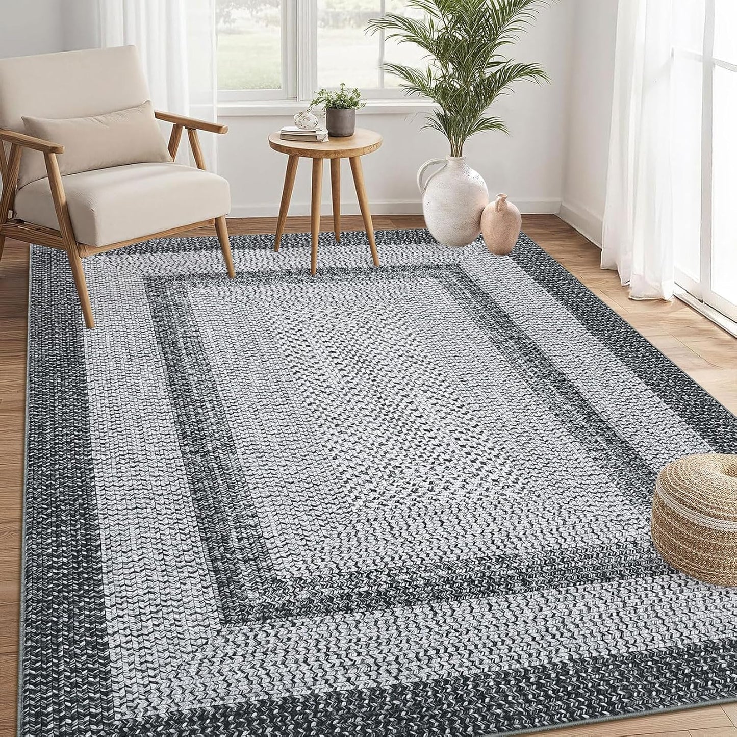 Washable 5x7 Boho Accent Rug for Modern Indoor Spaces