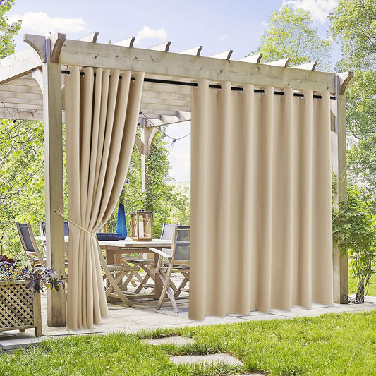 RYB HOME Extra Wide Outdoor Curtains for Privacy and Style