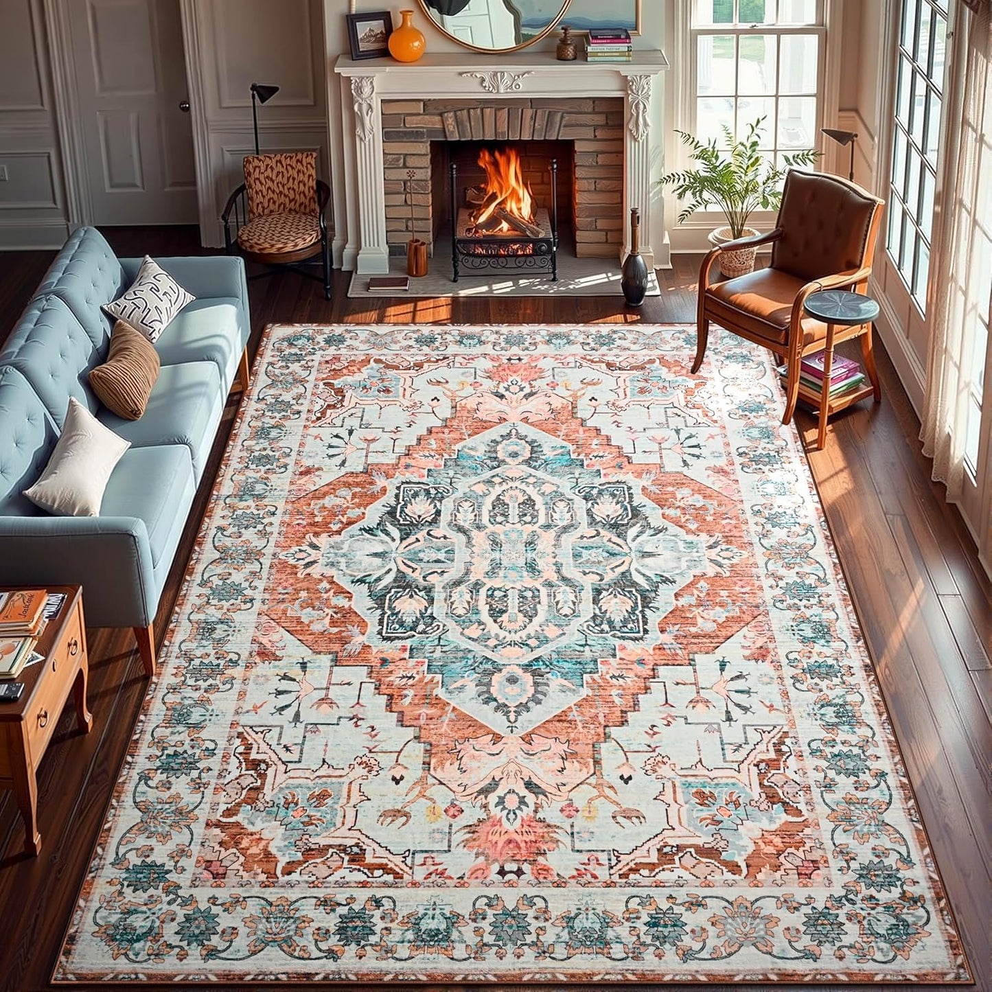 YJ.GWL Area Rugs for Living Room 6x9 Machine Washable Comfort