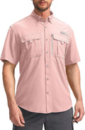 Pudolla Men's Fishing Shirts Short Sleeve UPF50+ - Lightweight Comfort