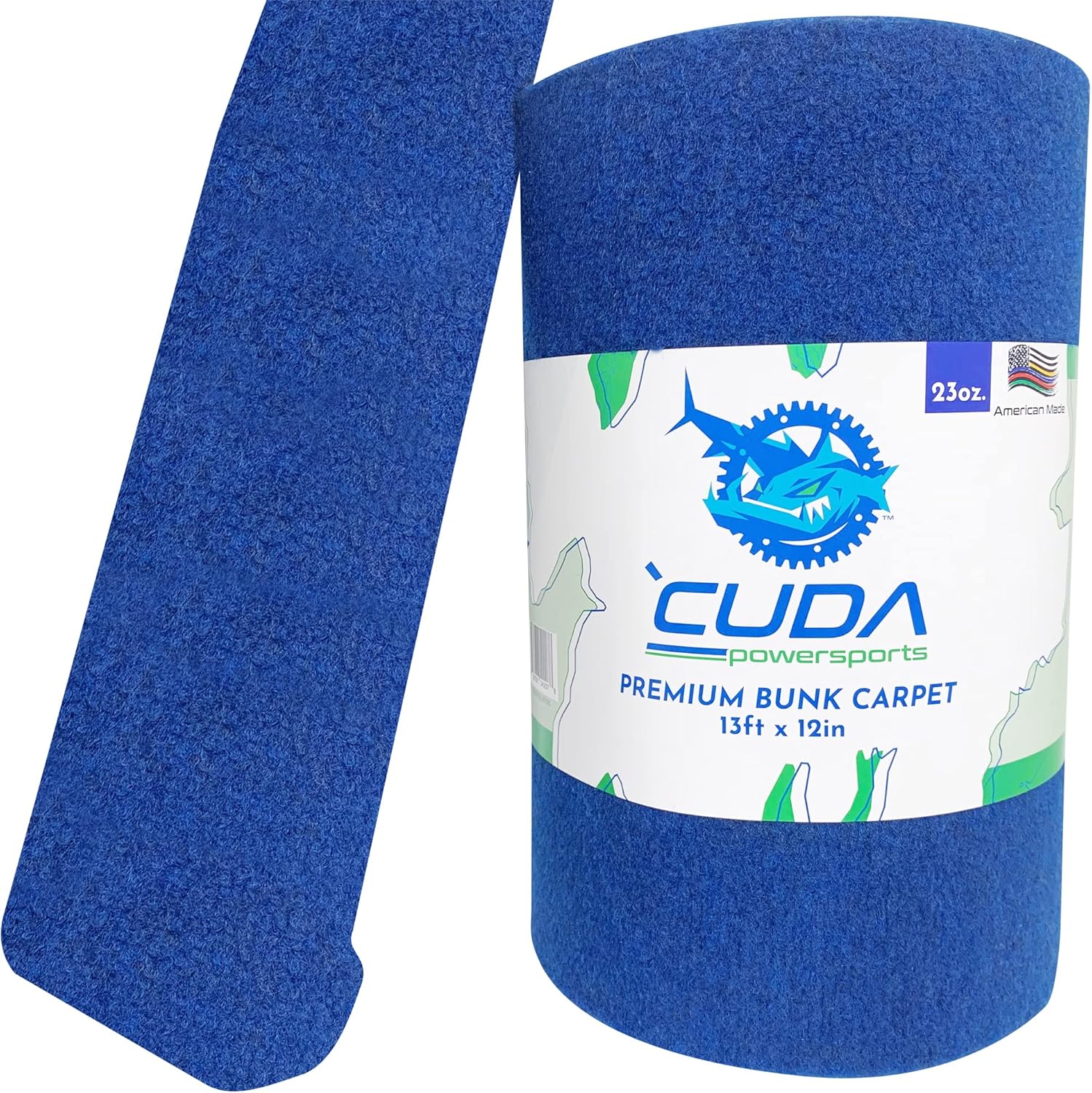 Boat Trailer Bunk Carpet - 12in Wide x 20Ft Blue Marine Carpet