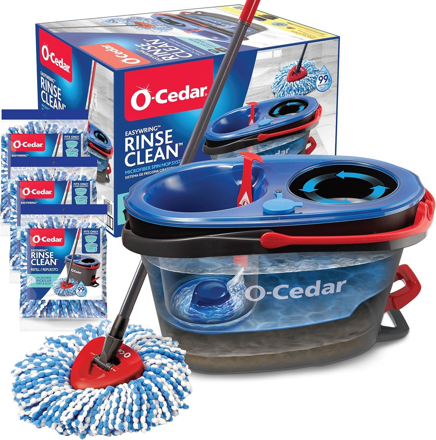 O-Cedar EasyWring RinseClean Spin Mop & Bucket System