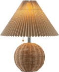 Aksel Coastal Scandinavian Rattan Table Lamp for Modern Interiors
