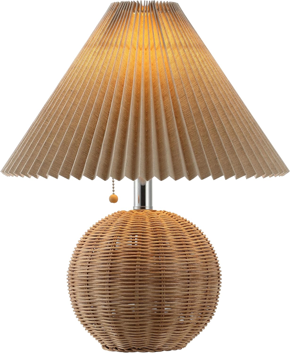 Aksel Coastal Scandinavian Rattan Table Lamp for Modern Interiors