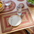 Homespice Cider Barn Jute Woven Placemats Set of 4 - Warm Rustic Table