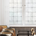 Artistic Privacy Window Film with Textured Leaded Glass Design