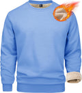 Men's Sherpa Lined Sweatshirt Crewneck - Warm Everyday Pullover
