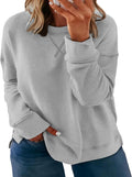Women's Plus Size Crew Neck Sweatshirt Soft Long Sleeve Pullover