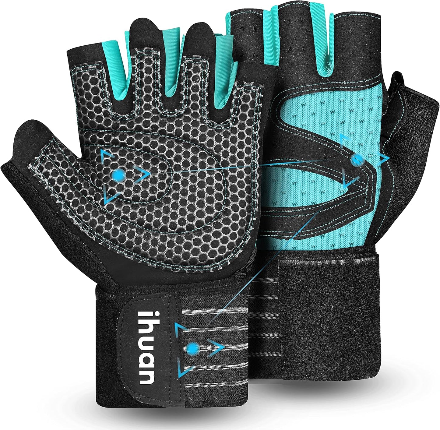 ihuan Ventilated Gloves with Wrist Wrap Support