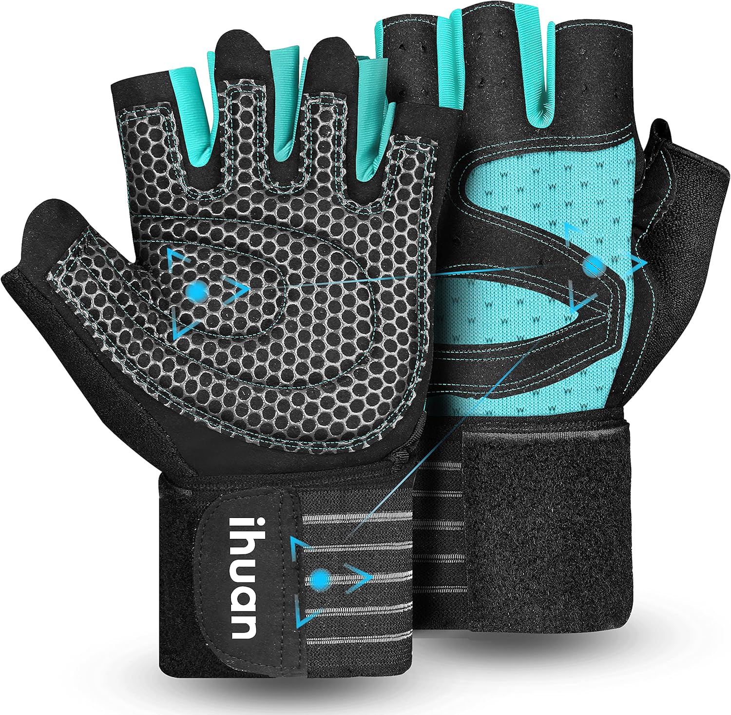 ihuan Ventilated Gloves with Wrist Wrap Support