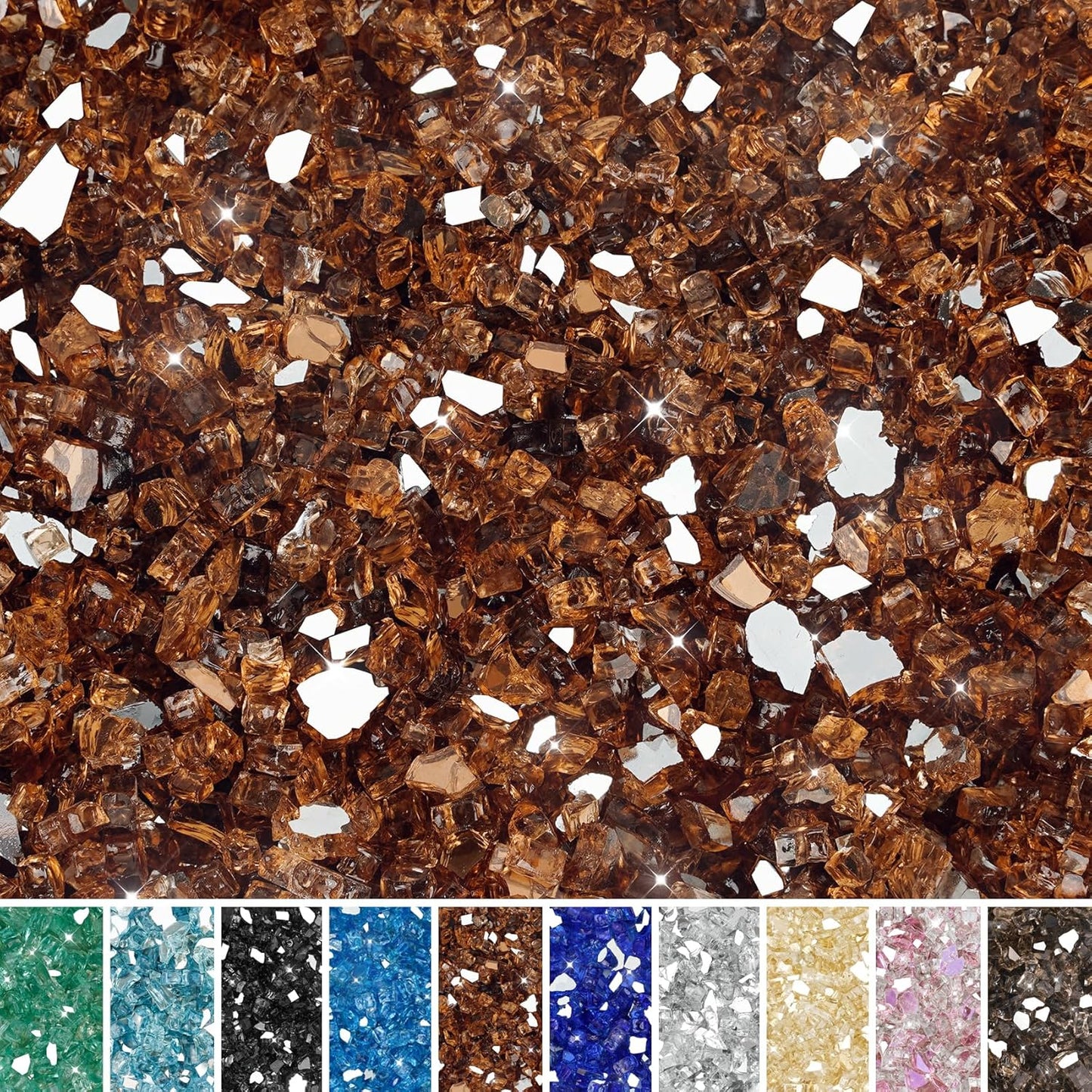 Skyflame High Luster Reflective Fire Glass for Fire Pits