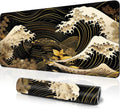 Japanese Sea Wave Large Gaming Mouse Pad XL - Smooth, Non-Slip Desk