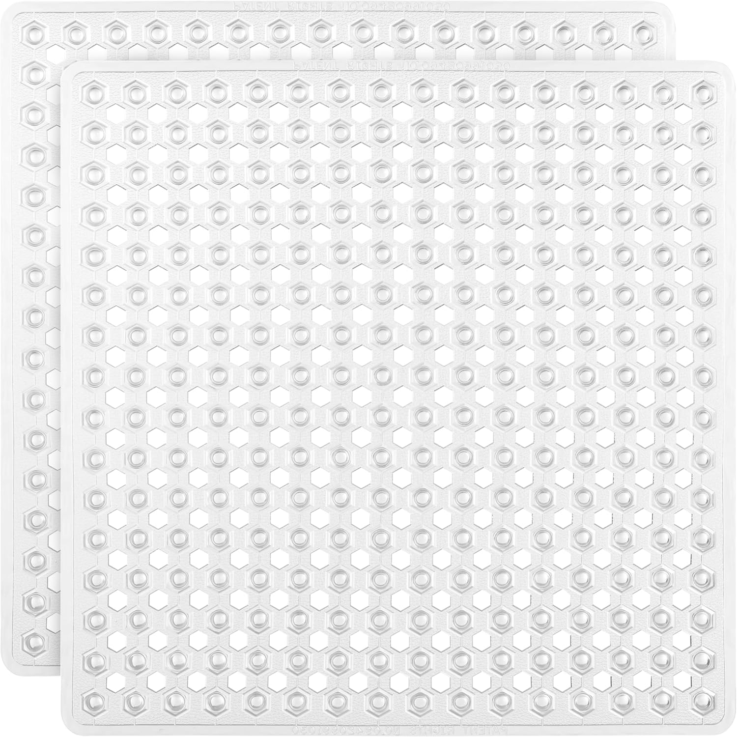 GORILLA GRIP Square Shower Stall Mat with Suction Cups and Drainage