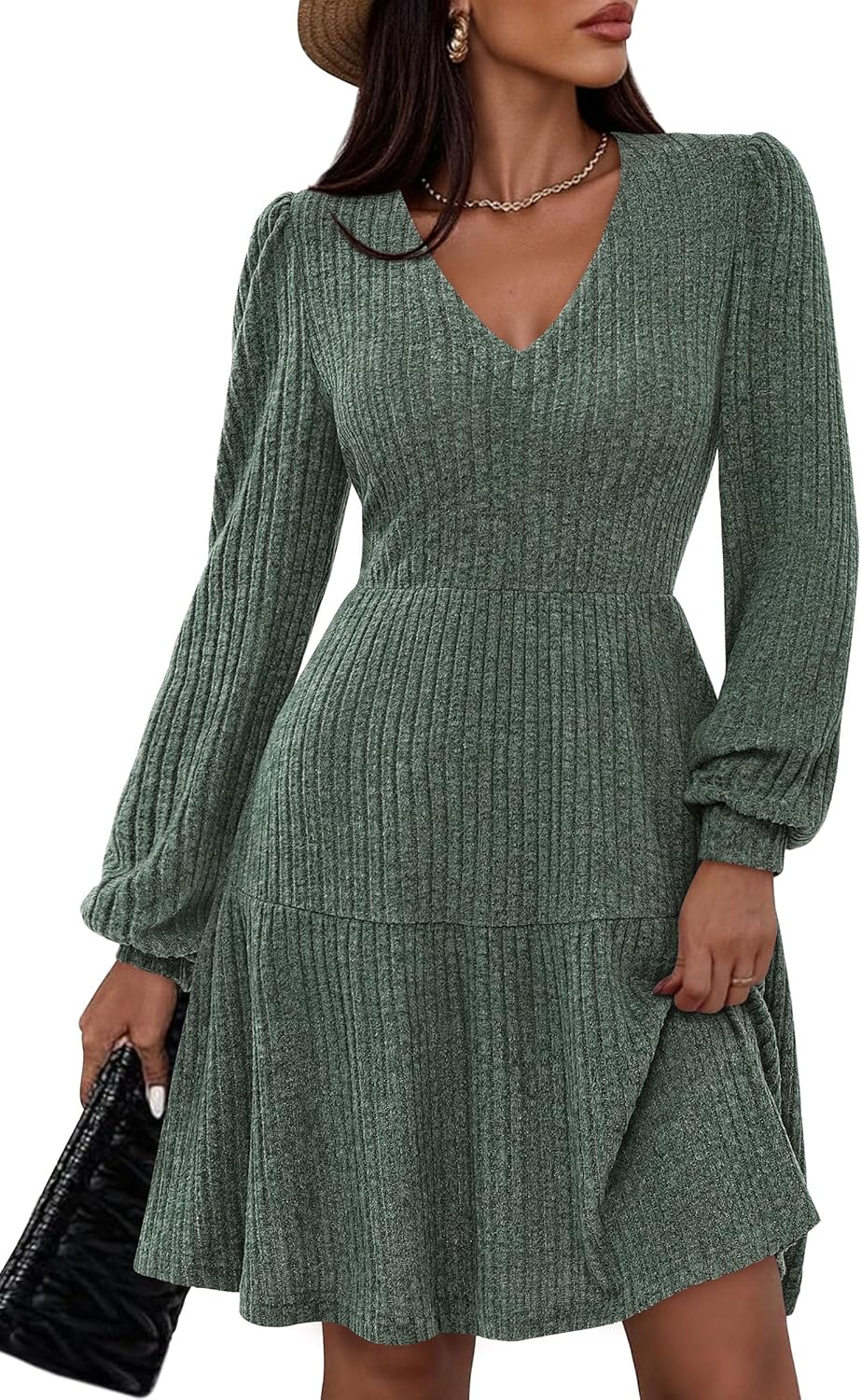 PRETTYGARDEN Womens Sweater Dress for Fall 2025 with Pockets