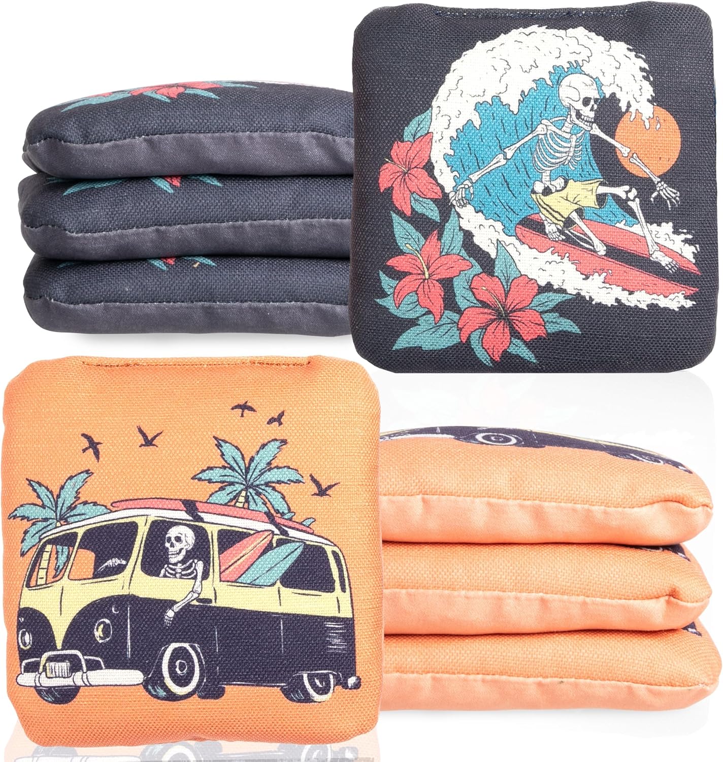 Pro Style Cornhole Bags Set of 8 - Slick and Sticky Design