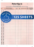 Patient Sign-In Label Forms 8-1/2 in x 11 in - Confidential Salmon