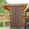 NICETOWN Outdoor Curtains 2 Panels Tan W84 x L95 - Weighted Waterproof