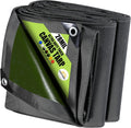 10x12 FT Black Ultra-Heavy Duty Tear-Resistant Canvas Tarpaulin - Long