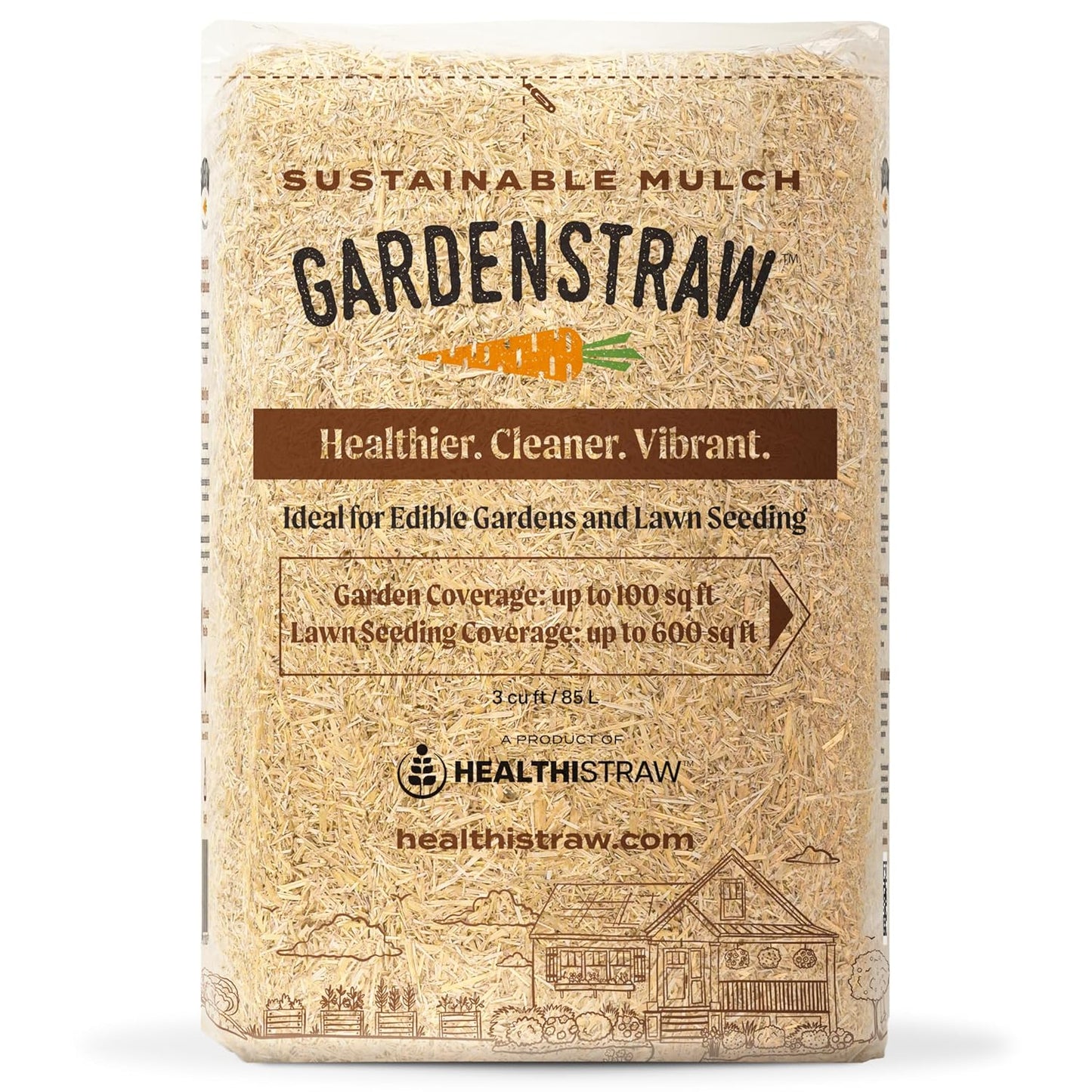 HealthiStraw GardenStraw: All-Natural Mulch for Gardens
