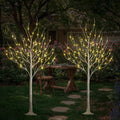 LIGHTSHARE 6 ft 72L LED Birch Tree Lights - Warm White Holiday Decor